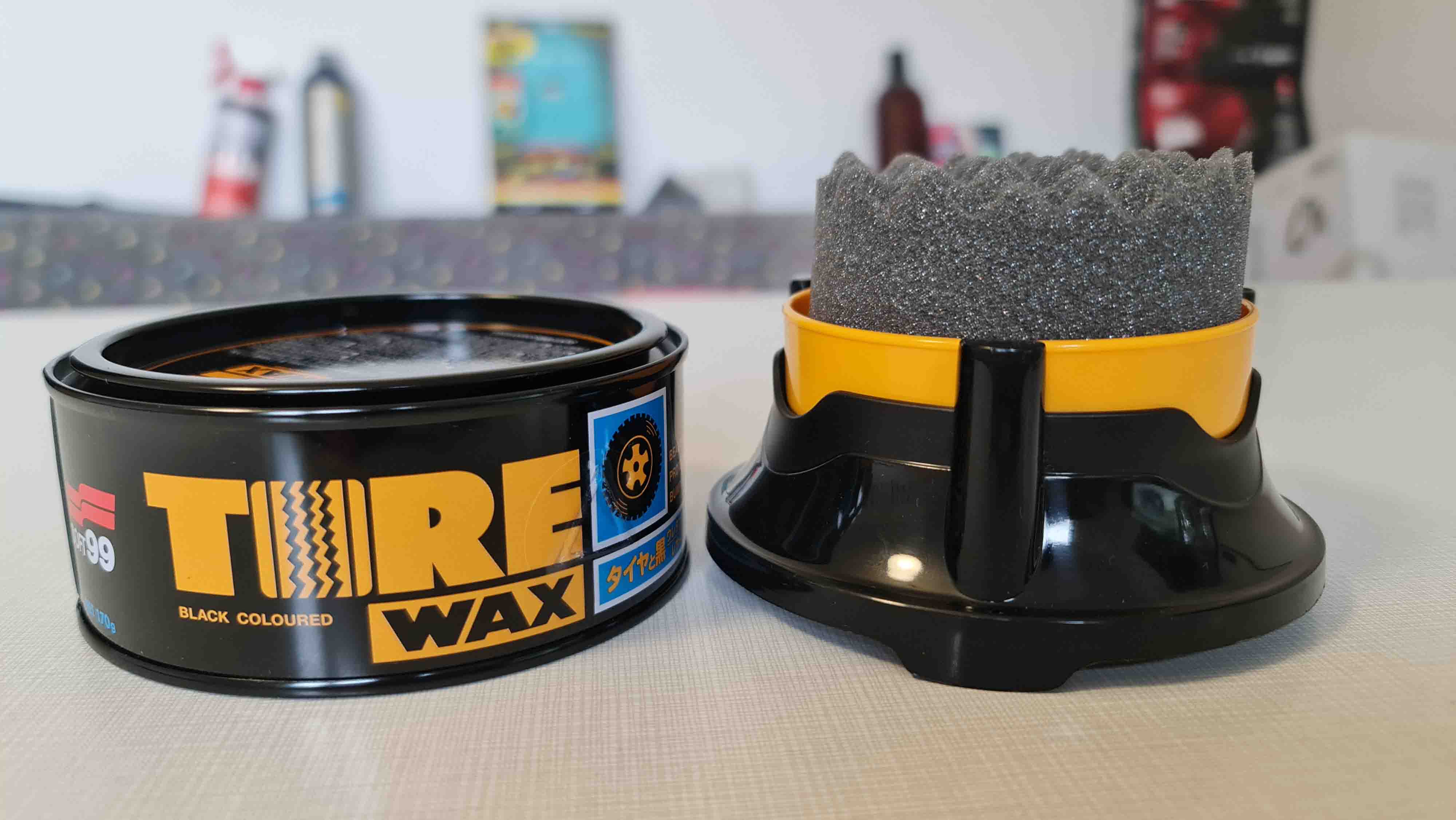 tire black wax open