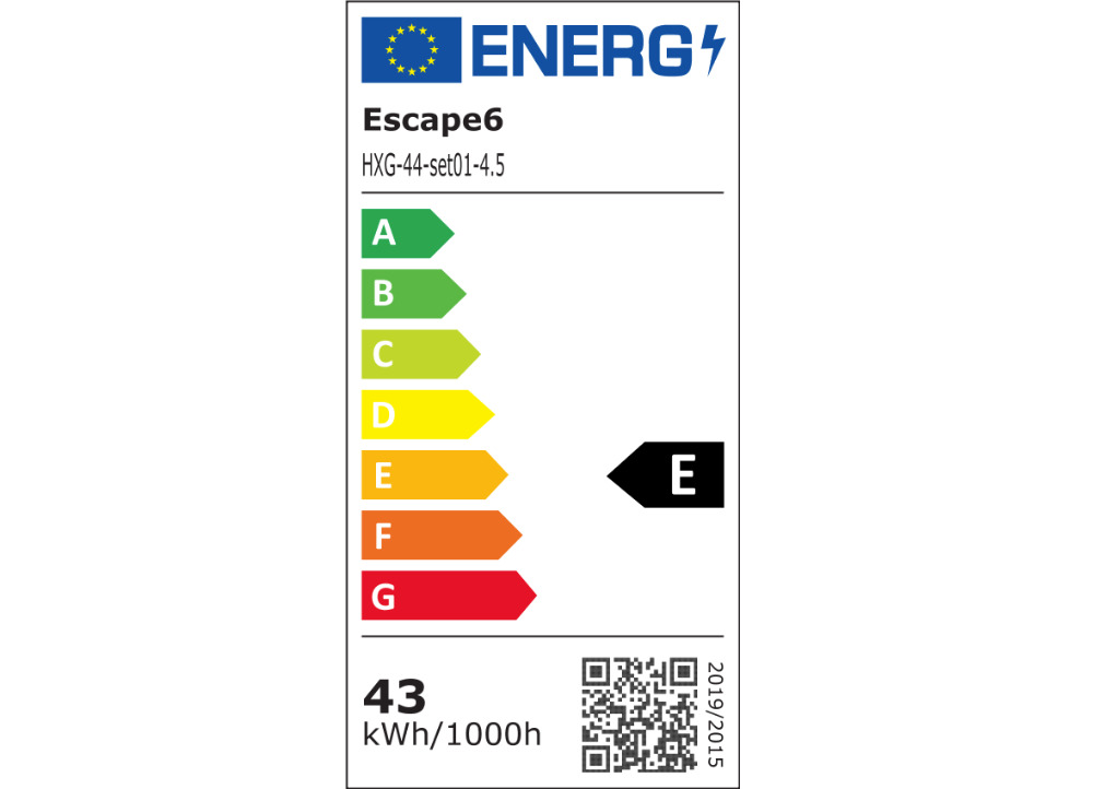 LED svetlo hexagon - 97x84 cm 4500K - energetický štítok