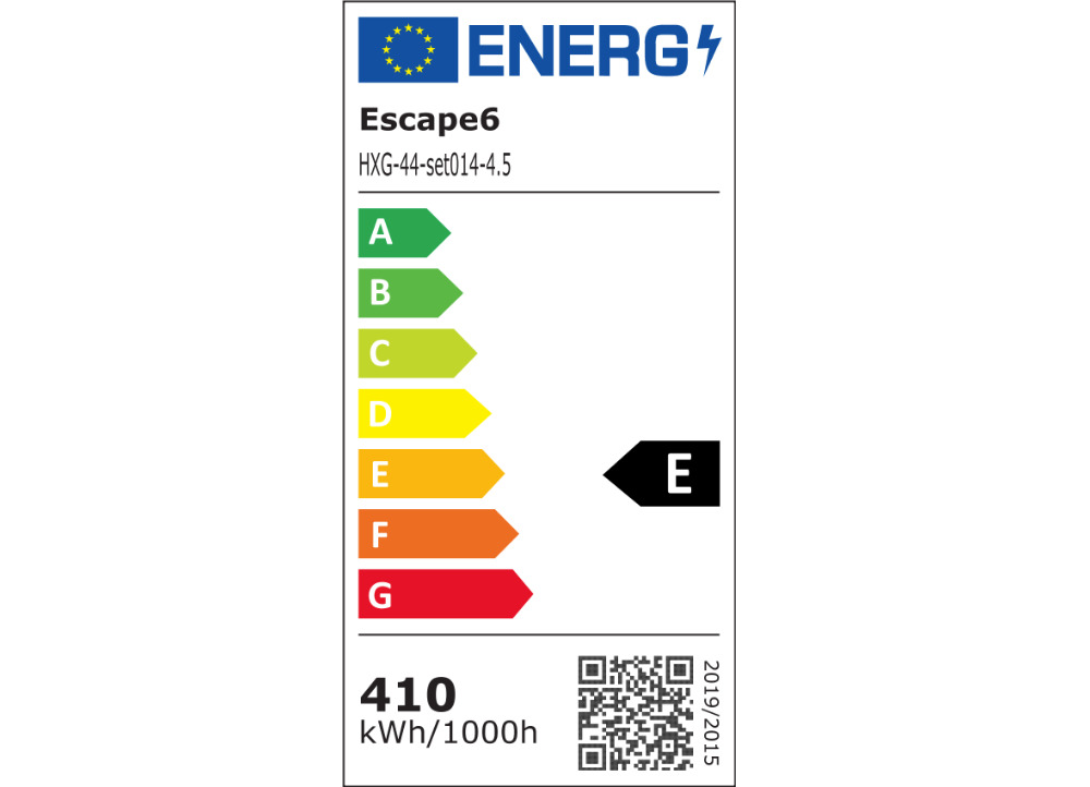 LED svetlo hexagon - 420x238 cm - 4500K - energetický štítok