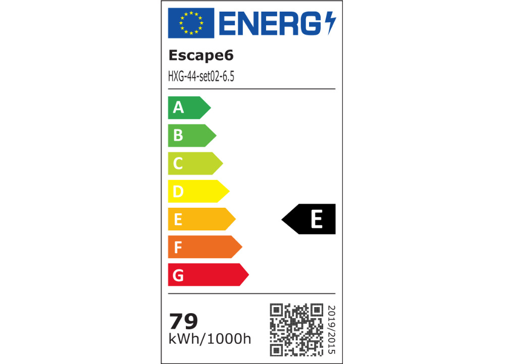LED svetlo hexagon - 97x168 cm 6500K - energetický štítok