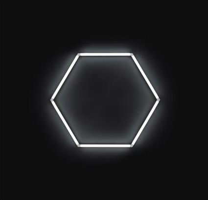 LED svetlo hexagon - 97x84 cm