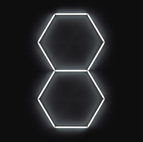 LED svetlo hexagon - 97x168 cm