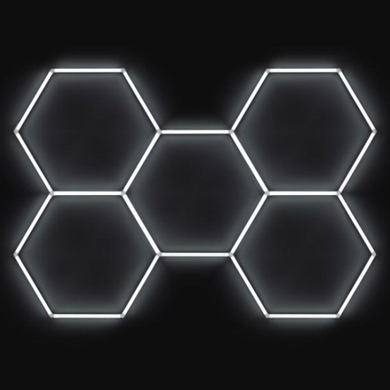 LED svetlo hexagon - 238x168 cm