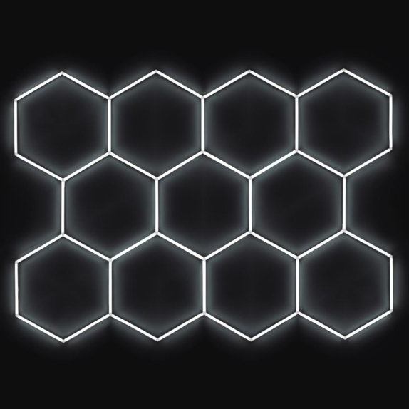 LED svetlo hexagon - 336x238 cm