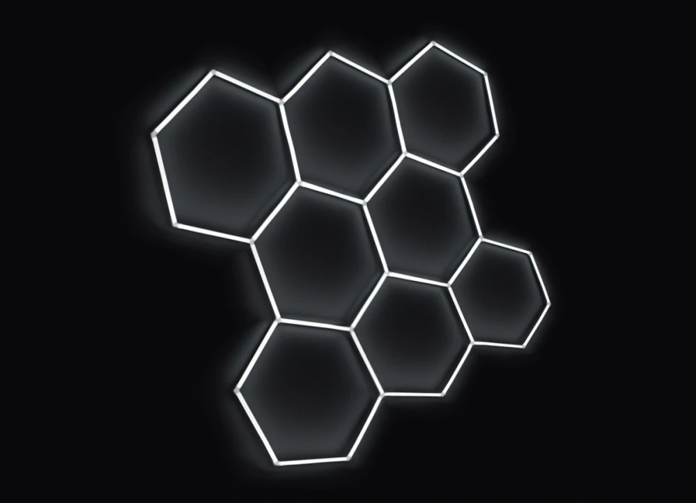 LED svetlo hexagon - 252x238 cm - 6500K