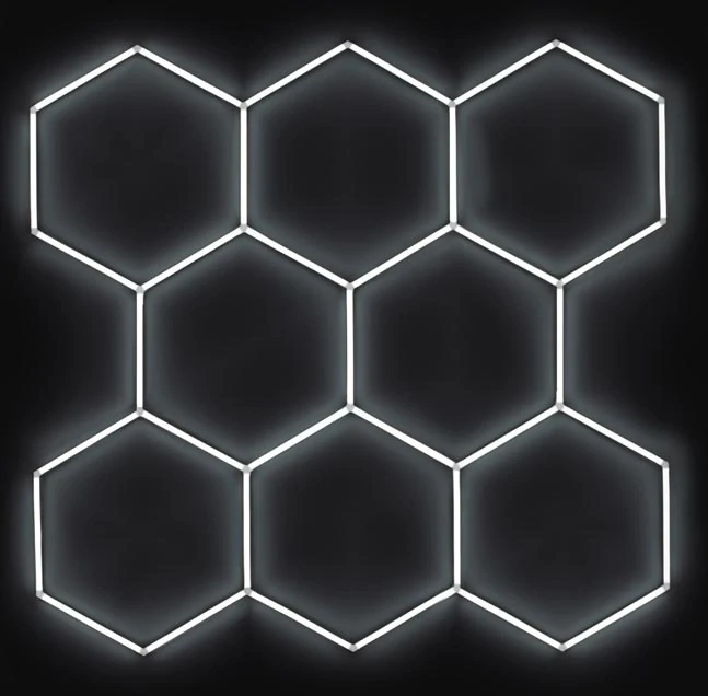 LED svetlo hexagon - 252x238 cm