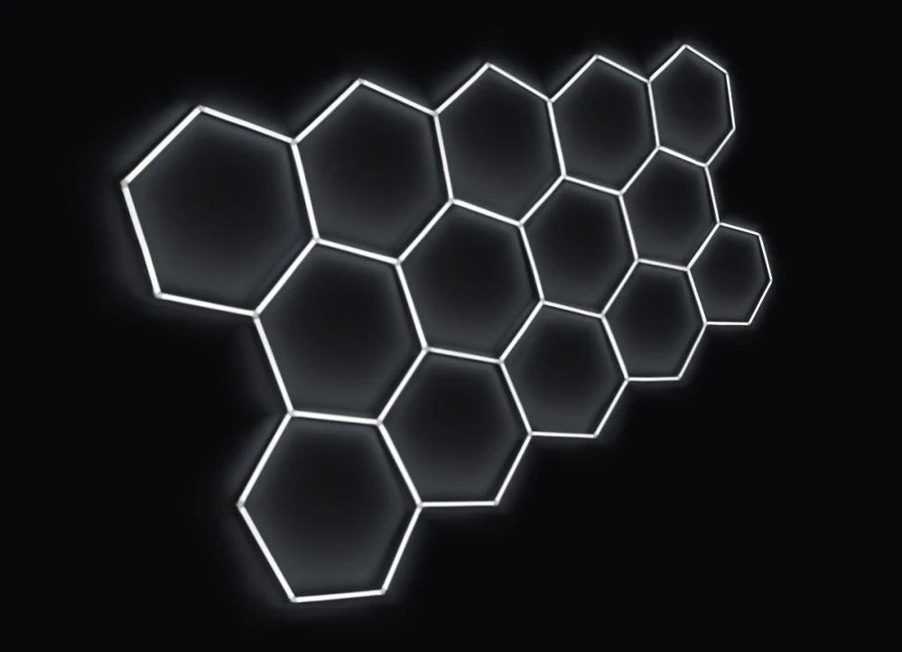 LED svetlo hexagon - 420x238 cm - 6500K