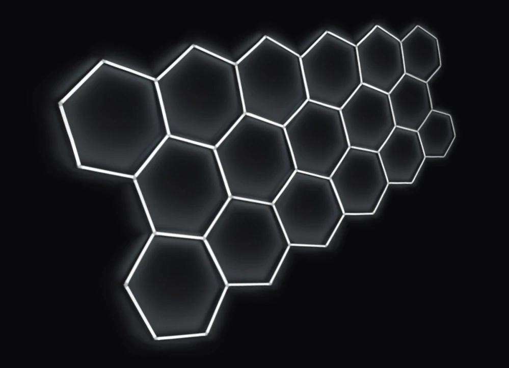 LED svetlo hexagon - 504x238 cm - 6500K