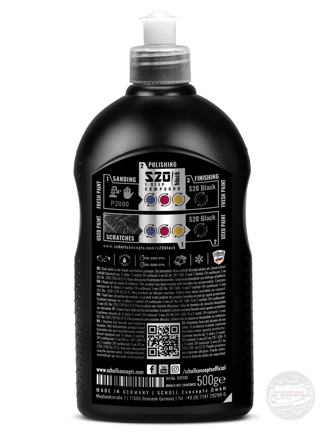 SCHOLL CONCEPTS S20 Black - jednokroková pasta 500g