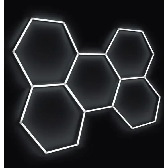 LED svetlo hexagon - 238x168 cm
