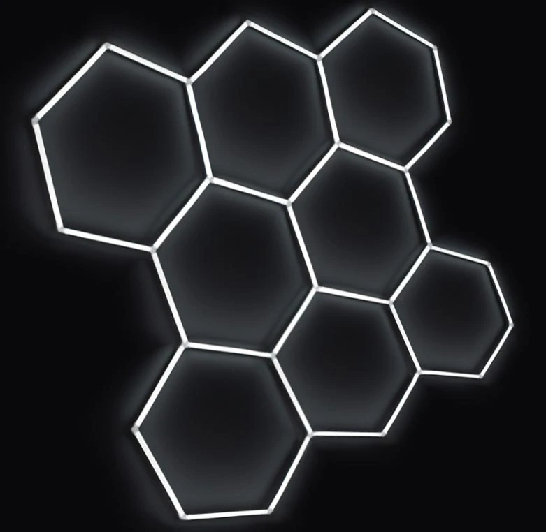 LED svetlo hexagon - 252x238 cm