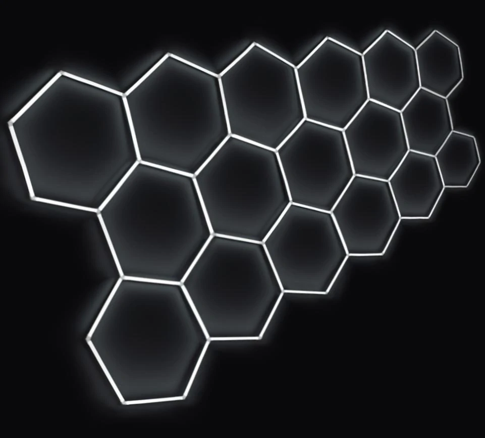LED svetlo hexagon - 504x238 cm - 6500K