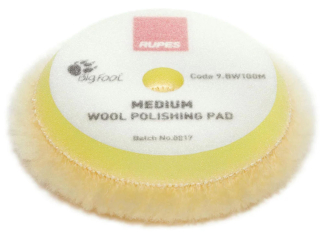 Rupes Wool Pad Medium - žltý vlnený tvrdý kotúč 100 mm