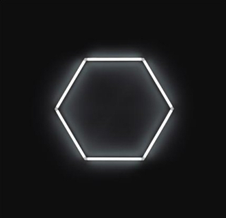 LED svetlo hexagon - 97x84 cm