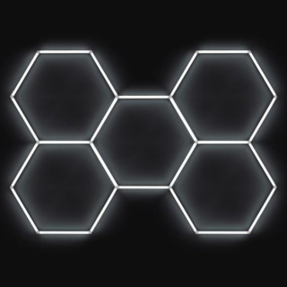 LED svetlo hexagon - 238x168 cm