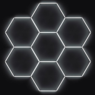 LED svetlo hexagon - 238x252 cm