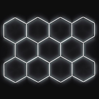 LED svetlo hexagon - 336x238 cm