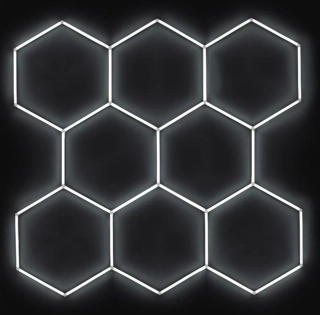LED svetlo hexagon - 252x238 cm