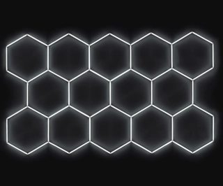 LED svetlo hexagon - 420x238 cm
